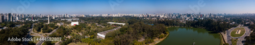 Parque do Ibirapuera vista aérea Panorámica