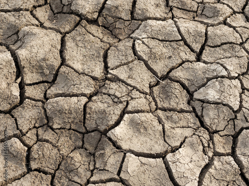Cracked dry ground. Climate change, global warming, drought.