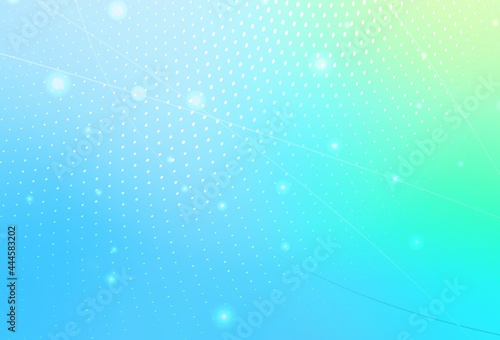 Light Blue, Green vector Abstract illustration with colored bubbles in nature style.