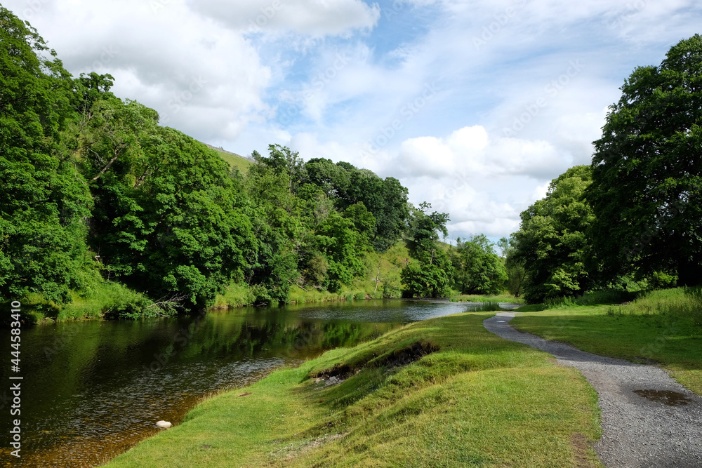 The River Wharfe in Burnsall, the Yorkshire Dales, North Yorkshire.