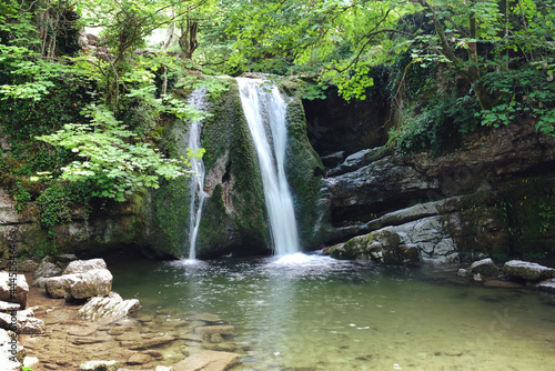 A waterfall on Gordale Beck  Yorkshire Dales  UK