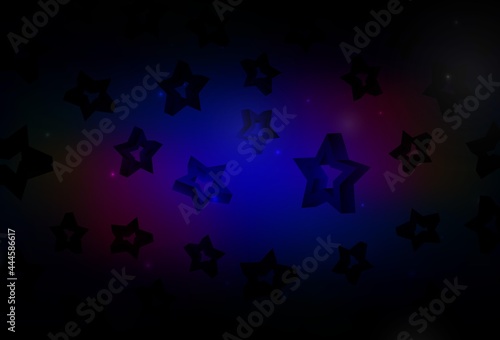 Wallpaper Mural Dark Blue, Red vector pattern with christmas stars. Torontodigital.ca