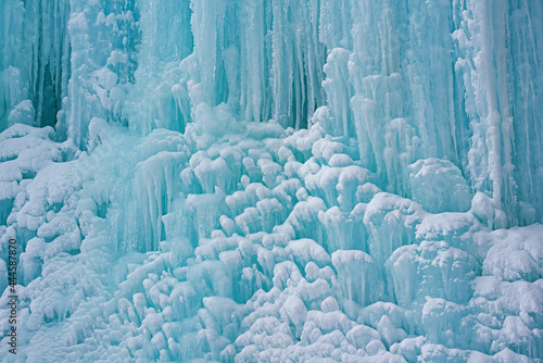Landscape of an ice cave exterior, Grand Island National Recreation Area, Lake Superior, Michigan's Upper Peninsula, USA photo