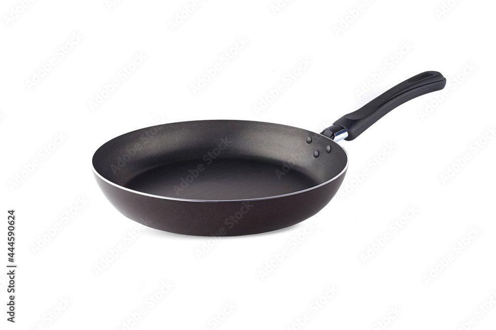 New empty frying grill metal pan for cooking isolated on white background. Empty skillet cast Iron pan for copy space. New empty frying grill metal pan for cooking isolated on white background. Empty skillet cast Iron pan for copy space.