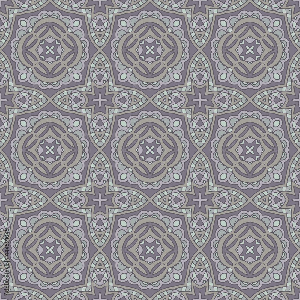 Creative trendy color abstract geometric pattern in violet gray blue, vector seamless, can be used for printing onto fabric, interior, design, textile