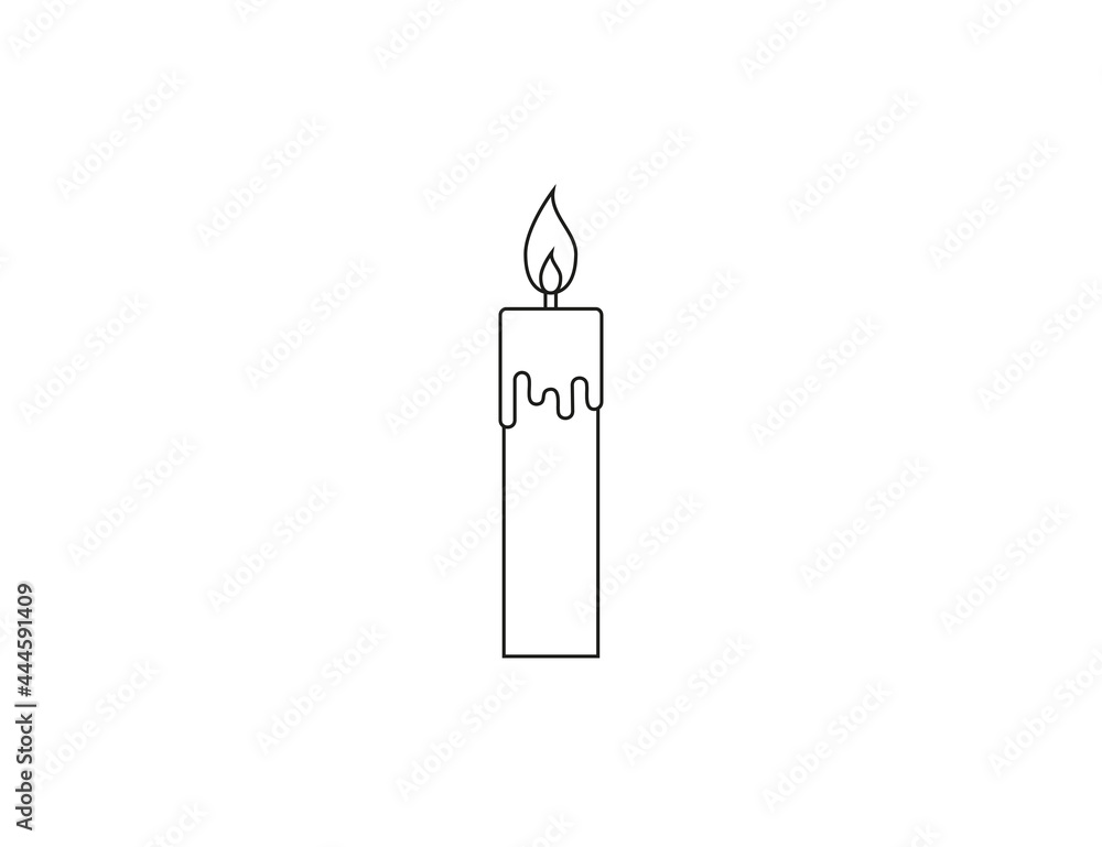 Candle, decoration, fire icon. Vector illustration. flat design. Candle, decoration, fire icon. Vector illustration. flat design.