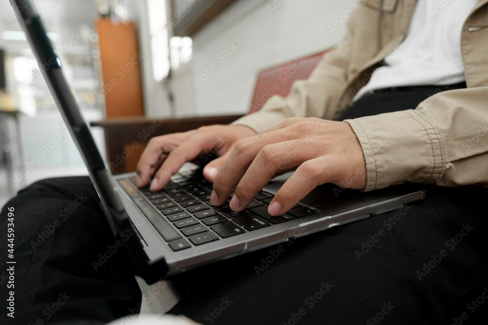 Closeup hand coding programing computer software. Closeup hand coding programing computer software.