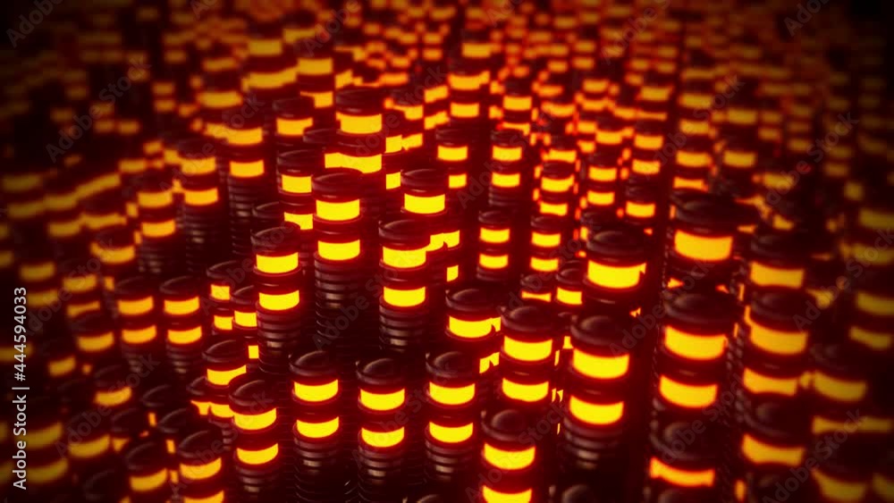 3D looping animation orange glow tubes vingette 3D looping animation orange glow tubes vingette