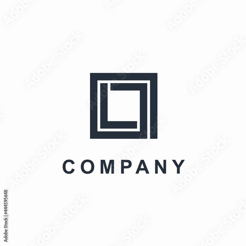 design creative SQUARE and LETTER L