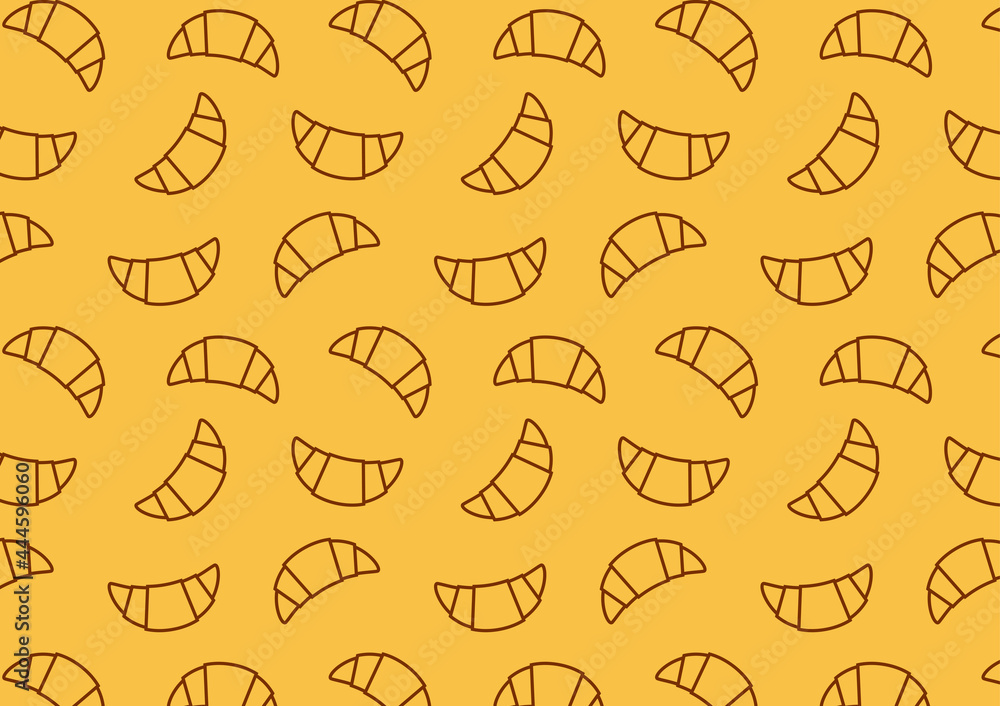 Croissant pattern wallpaper. Croissant icon vector. Croissant pattern wallpaper. Croissant icon vector.