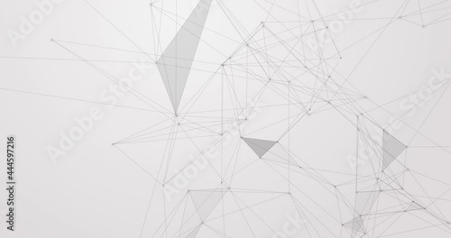 Background with Plexus Lines and Polygons. Abstract Screensaver for Presentations. Geometric Background. Concept of Blockchain, Innovation, Business, Neural Networks, Internet