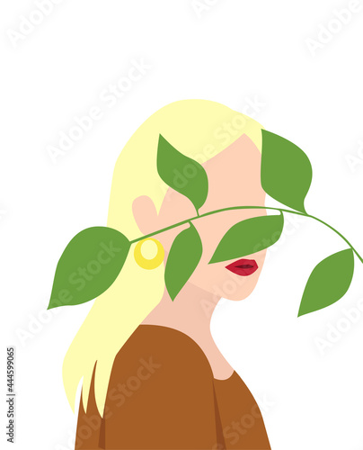 Portrait of a beautiful girl with blond hair