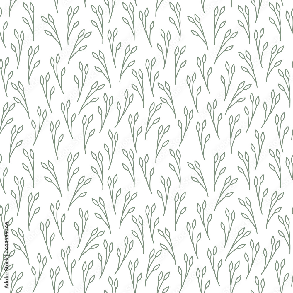 Seamless pattern - minimalistic flowers. Elements isolated on retro background. Perfect for printing on fabric or paper. Seamless pattern - minimalistic flowers. Elements isolated on retro background. Perfect for printing on fabric or paper.