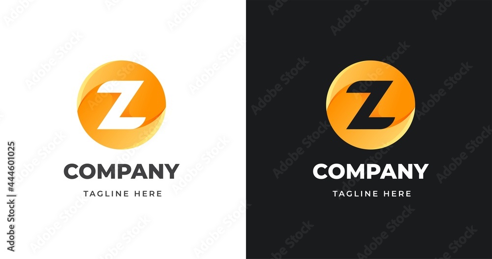 Letter Z logo design template with circle shape style - obrazy, fototapety, plakaty 