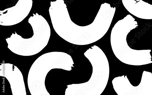 Vector organic seamless pattern. Abstract background with brush strokes. Hand drawn texture. Modern graphic design.