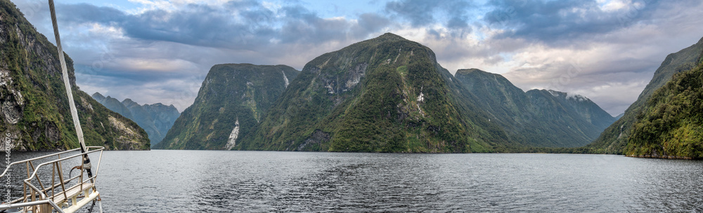 Magnificent landscape of rugged Doubtful Sound, Fiordland National Park, New Zealand