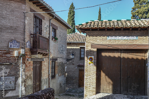 Cuesta Berrocal street in the Albaicín neighborhood in Granada photo
