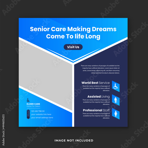 Senior health care Instagram post design