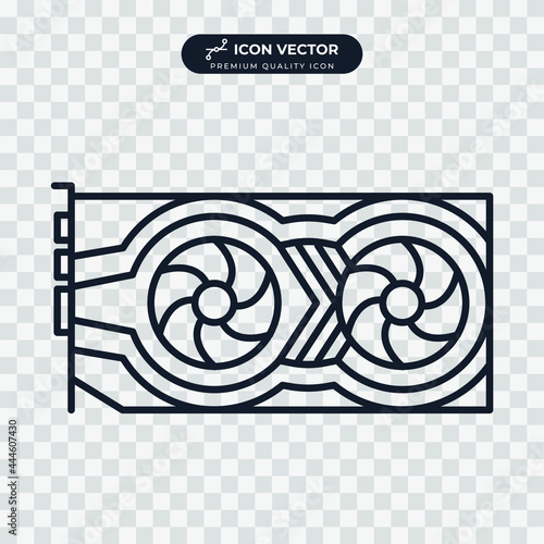 computer video card icon symbol template for graphic and web design collection logo vector illustration