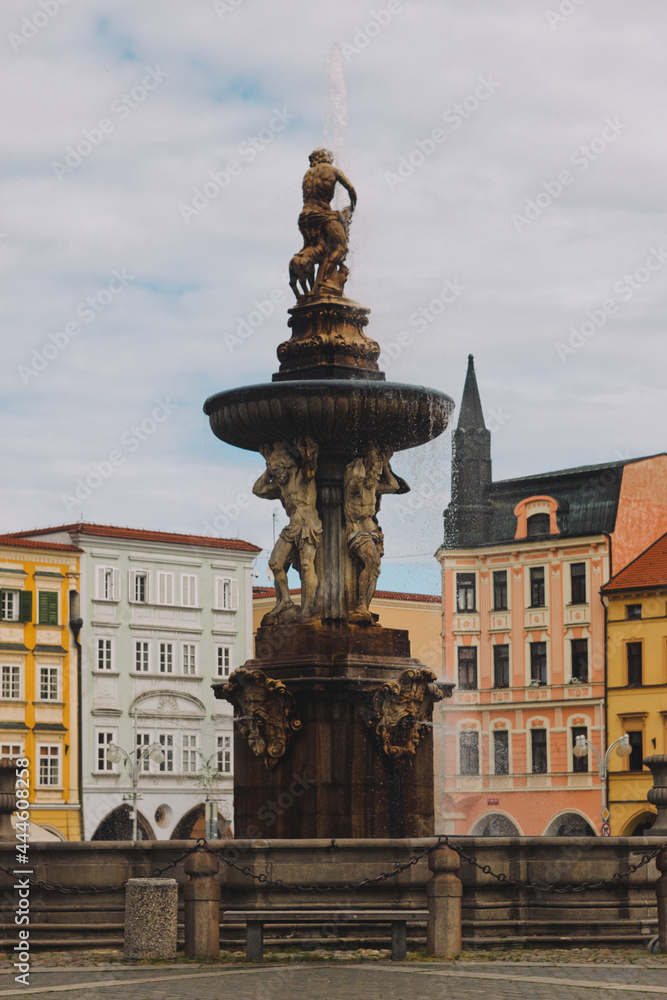 ceske budejovice fountain Budvar