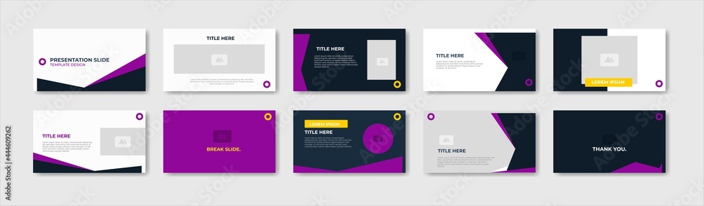 Business presentation template design. Minimalis, modern and keynote vector illustration	