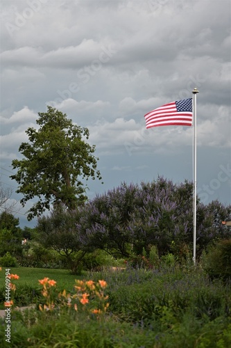 American Flag in Flowers