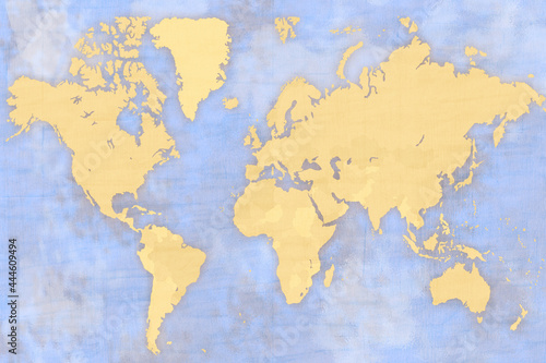 Fototapeta Naklejka Na Ścianę i Meble -  wooden world map texture wallpaper