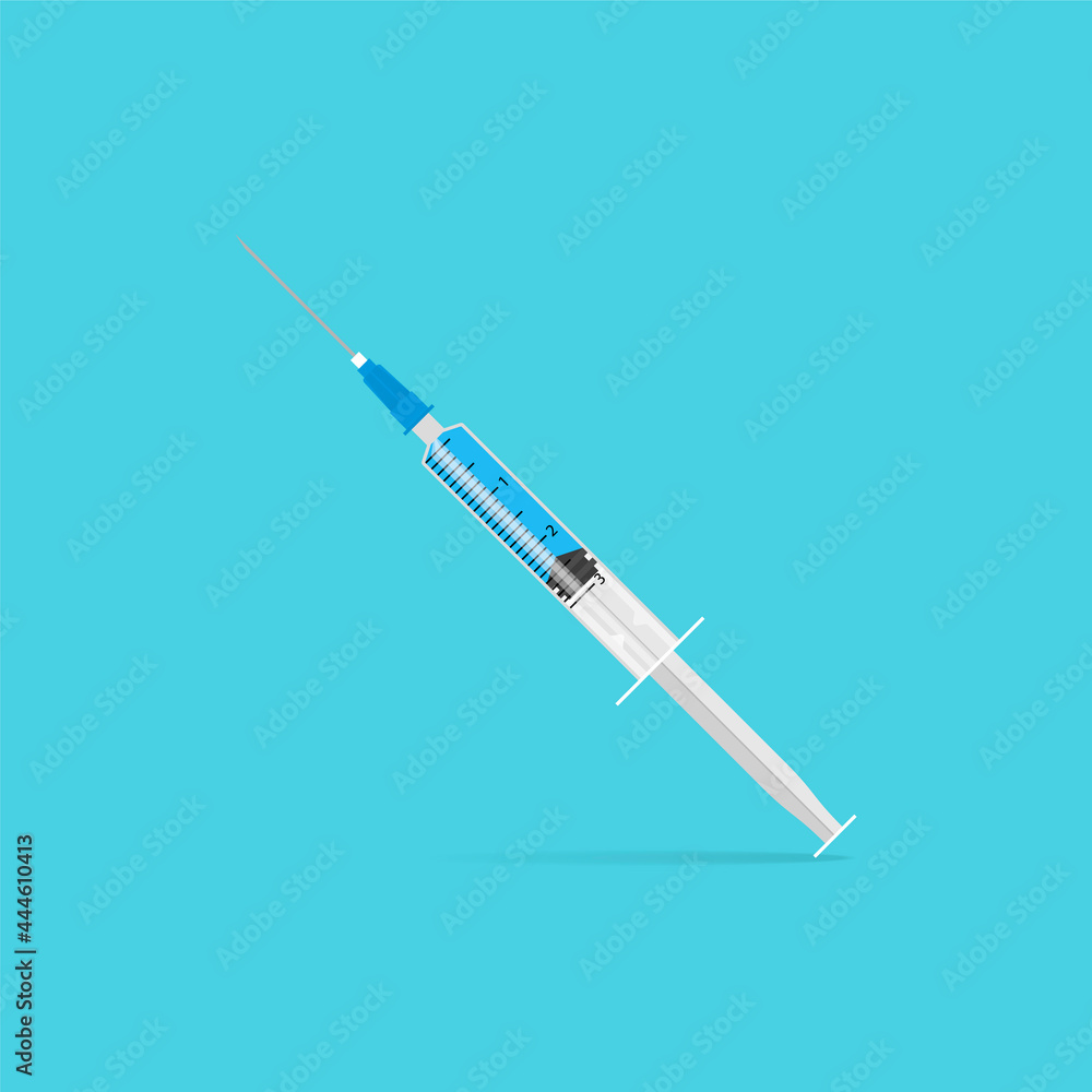 Covid-19 coronavirus vaccine syringe. Treatment for coronavirus covid-19. Vector illustration Covid-19 coronavirus vaccine syringe. Treatment for coronavirus covid-19. Vector illustration