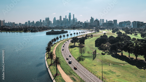 Road next to the lake, Albert Park photo