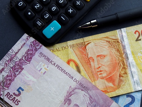 economy and finance with brazilian money