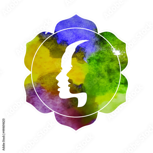 The illustration - zodiac sign in the watercolor style.
