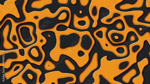 Layered topographic map. Fractal form background.