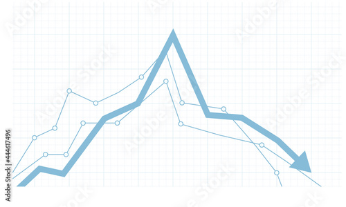 Overheating of the stock market and falling concept.