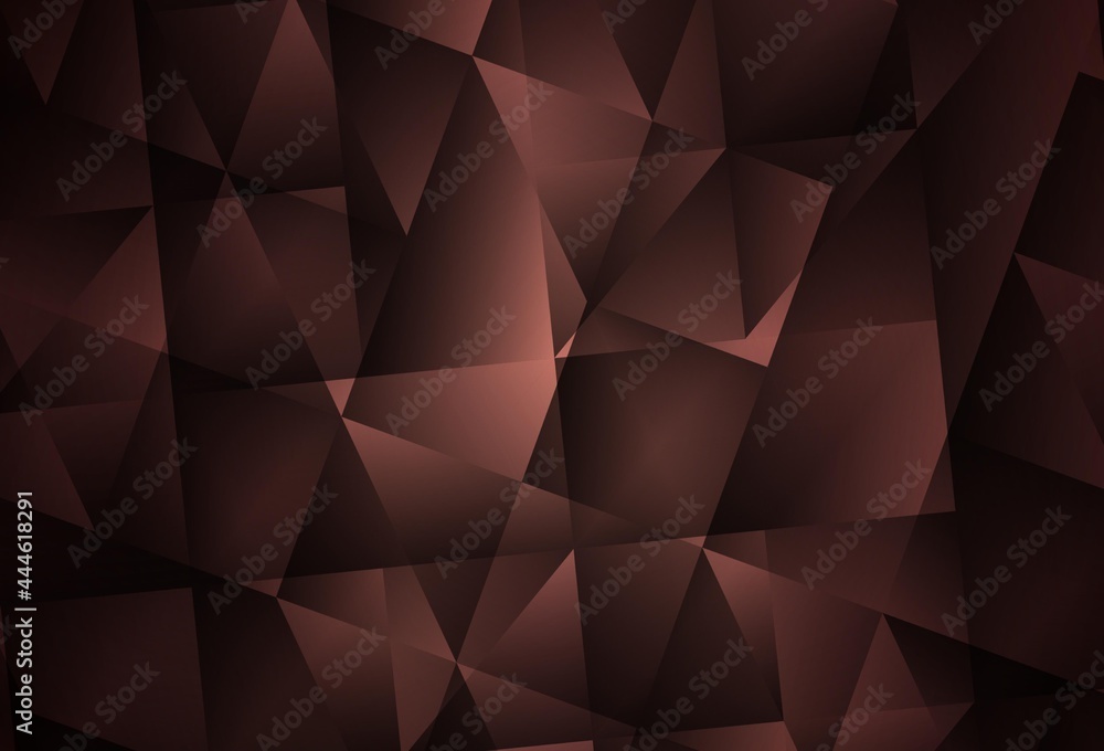 Fototapeta premium Dark Pink, Red vector polygon abstract layout.