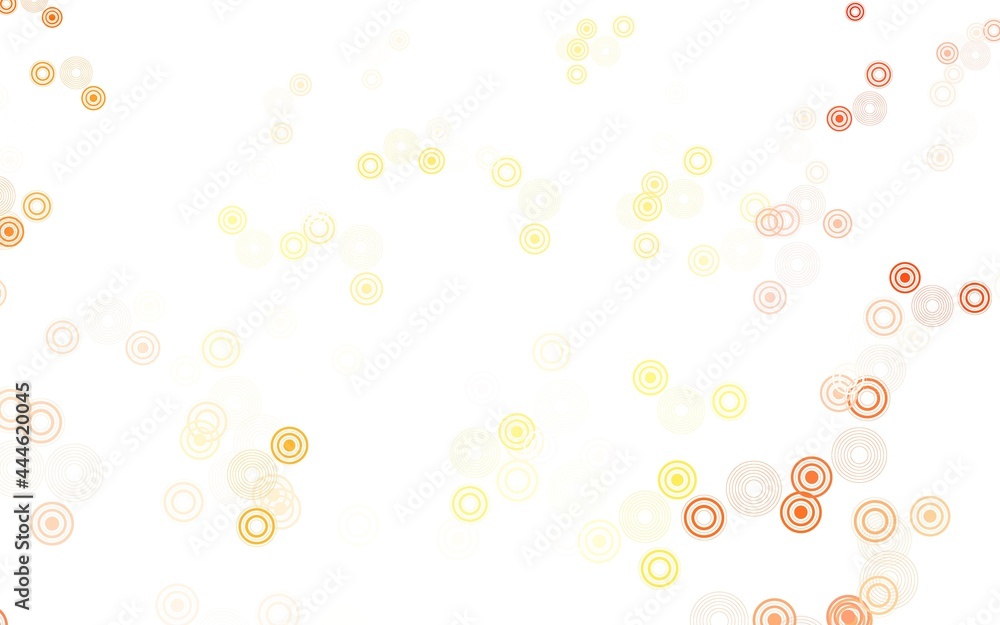 Light Orange vector layout with circle shapes. Light Orange vector layout with circle shapes.