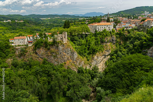 view to downtown Pazin in Croatia