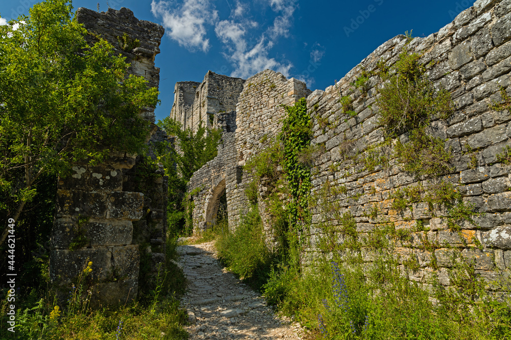 ghost town Dvigrad ruins in Croatia