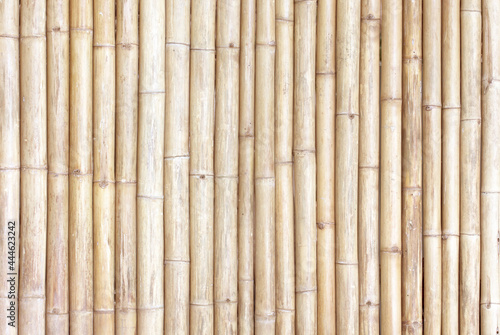 old grungy thai handcraft of bamboo weave pattern fence.