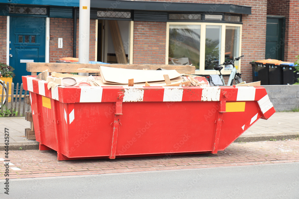 Loaded garbage dumpster Loaded garbage dumpster