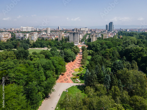 Aerial view of South Park in city of Sofia, Bulgaria