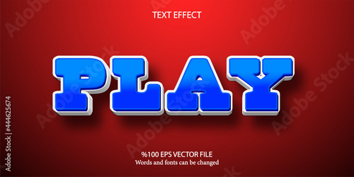 Livid text with a cartoon style funny editable text effect: Play