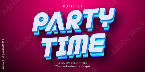 Modest but quite elegant editable text effect: Party Time