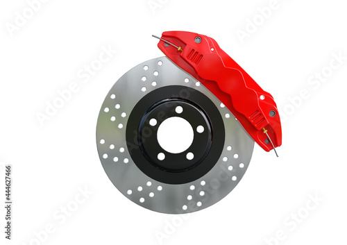 car disc brake isolated on white background
