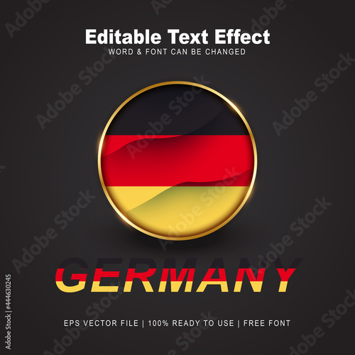 Germany text effect style - Editable text effect vector illustration. Hungary 3d Flag - Euro 2020 Finalists