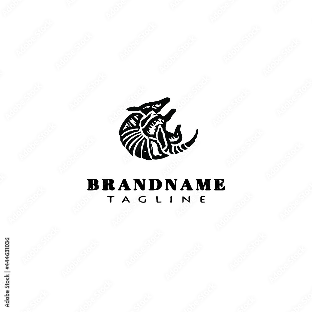 Fototapeta premium armadillo logo template icon mode flat vector illustration