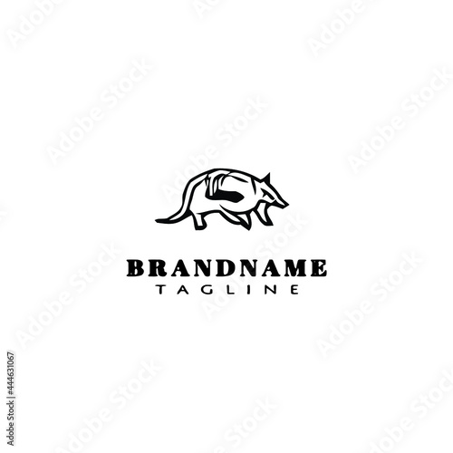 armadillo logo template icon symbol vector illustration