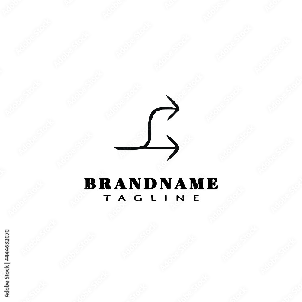 Obraz premium shuffle logo cartoon icon vector