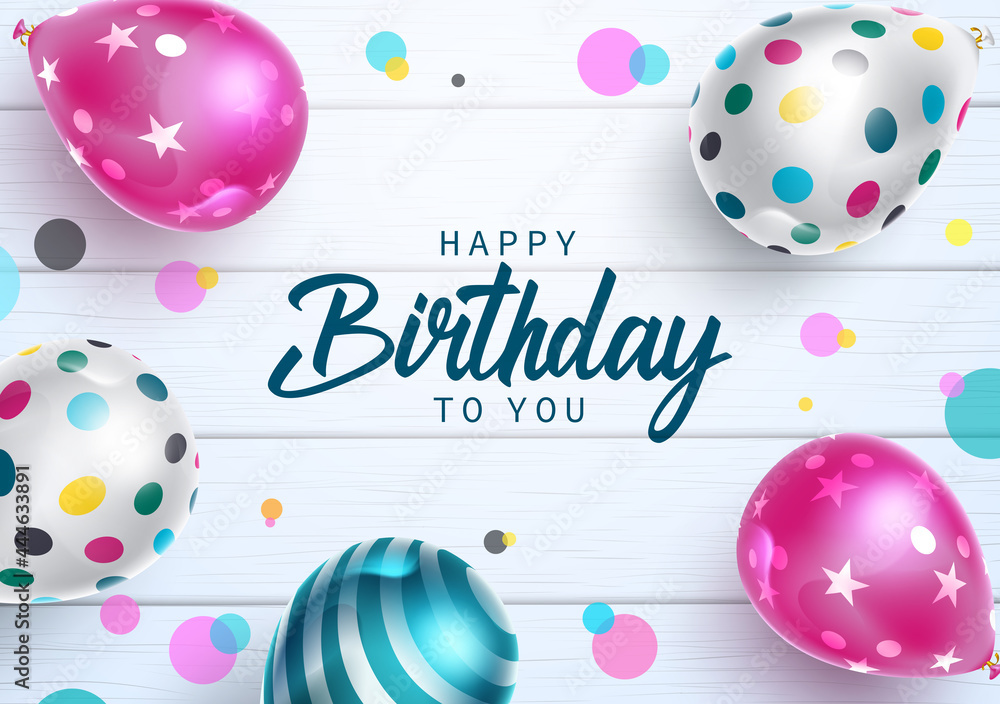 Happy birthday vector design. Happy birthday to you text with colorful ...