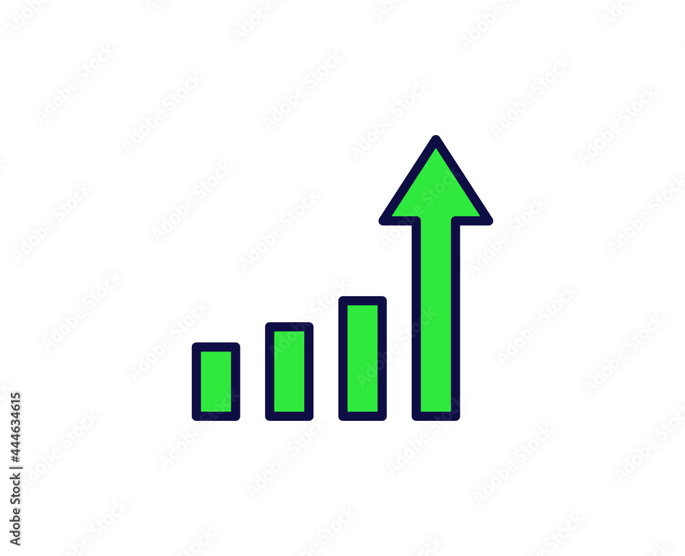 Growth premium line icon. Simple high quality pictogram. Modern outline style icons. Stroke vector illustration on a white background Growth premium line icon. Simple high quality pictogram. Modern outline style icons. Stroke vector illustration on a white background