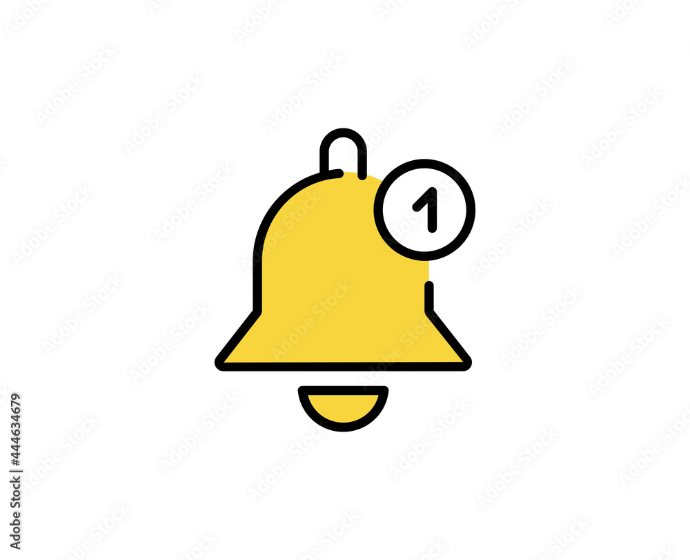 Bell line icon. High quality outline symbol for web design or mobile app. Thin line sign for design logo. Color outline pictogram on white background Bell line icon. High quality outline symbol for web design or mobile app. Thin line sign for design logo. Color outline pictogram on white background